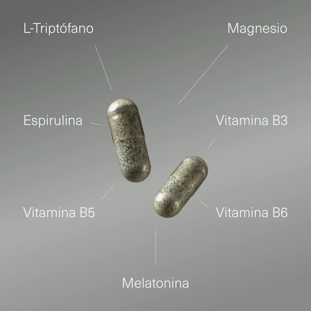 Triptófano con Melatonina, Magnesio, Espirulina y Vitaminas - Image 3