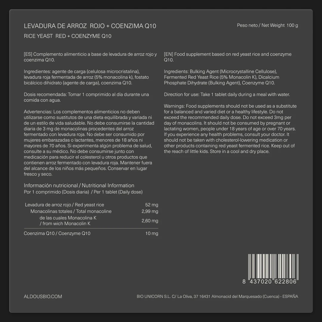 Levadura de Arroz Rojo con Coenzima Q10 - Image 7